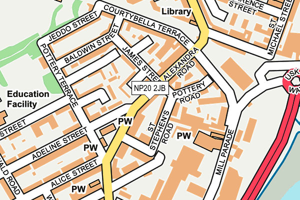 NP20 2JB map - OS OpenMap – Local (Ordnance Survey)