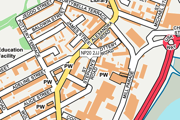 NP20 2JJ map - OS OpenMap – Local (Ordnance Survey)