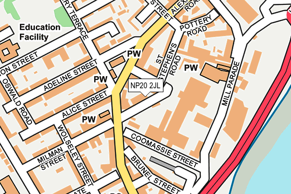 NP20 2JL map - OS OpenMap – Local (Ordnance Survey)
