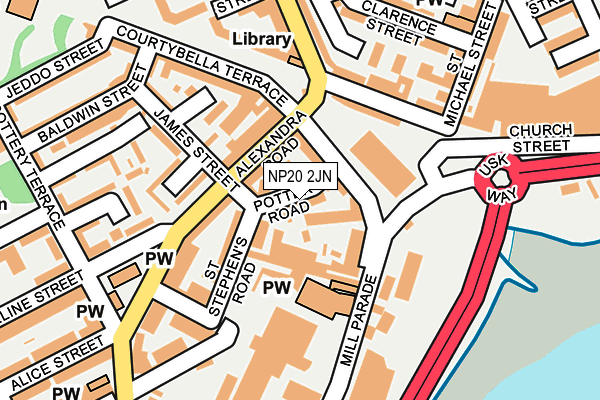 NP20 2JN map - OS OpenMap – Local (Ordnance Survey)