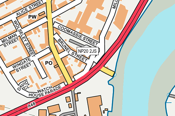 NP20 2JS map - OS OpenMap – Local (Ordnance Survey)