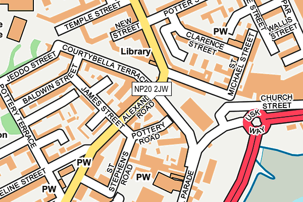 NP20 2JW map - OS OpenMap – Local (Ordnance Survey)