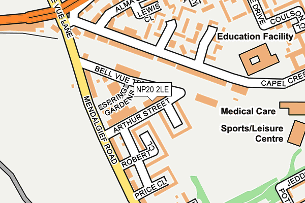NP20 2LE map - OS OpenMap – Local (Ordnance Survey)