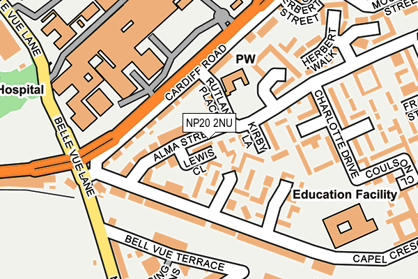 NP20 2NU map - OS OpenMap – Local (Ordnance Survey)