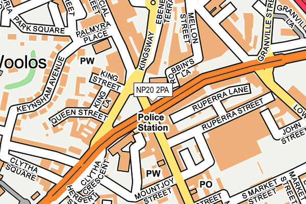 NP20 2PA map - OS OpenMap – Local (Ordnance Survey)