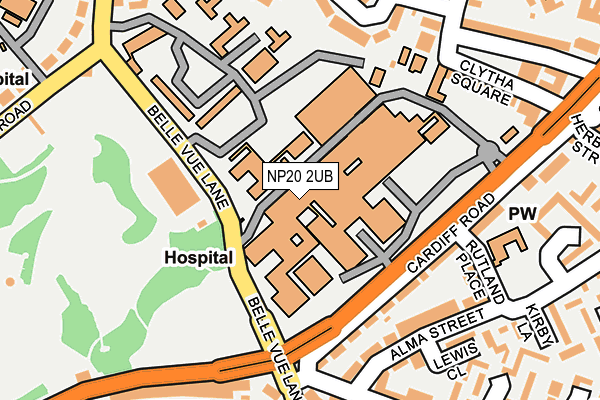 NP20 2UB map - OS OpenMap – Local (Ordnance Survey)
