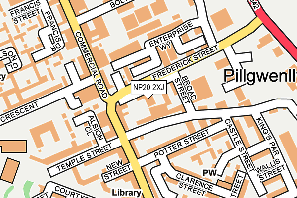 NP20 2XJ map - OS OpenMap – Local (Ordnance Survey)