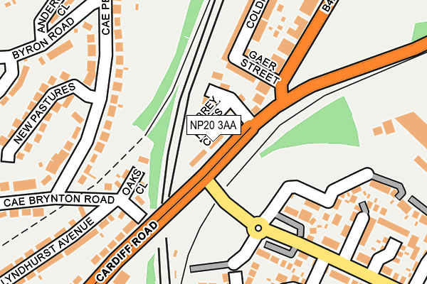 NP20 3AA map - OS OpenMap – Local (Ordnance Survey)
