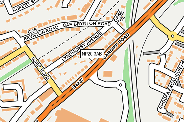 NP20 3AB map - OS OpenMap – Local (Ordnance Survey)