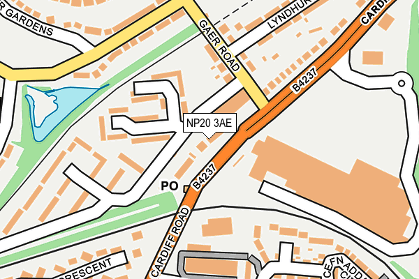 NP20 3AE map - OS OpenMap – Local (Ordnance Survey)
