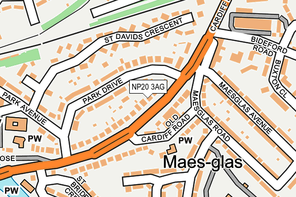 NP20 3AG map - OS OpenMap – Local (Ordnance Survey)