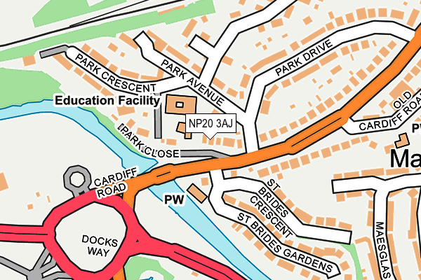 NP20 3AJ map - OS OpenMap – Local (Ordnance Survey)