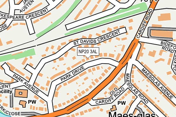 NP20 3AL map - OS OpenMap – Local (Ordnance Survey)