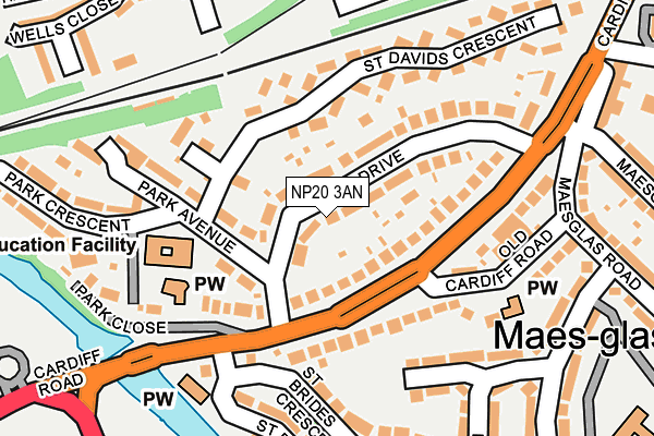 NP20 3AN map - OS OpenMap – Local (Ordnance Survey)