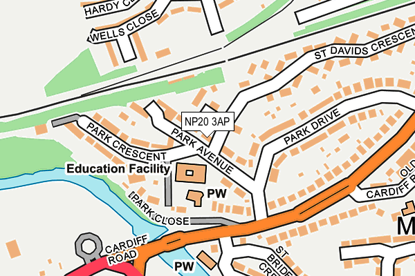 NP20 3AP map - OS OpenMap – Local (Ordnance Survey)