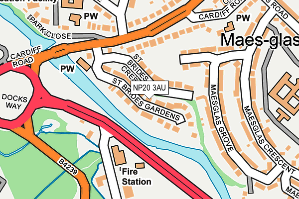 NP20 3AU map - OS OpenMap – Local (Ordnance Survey)