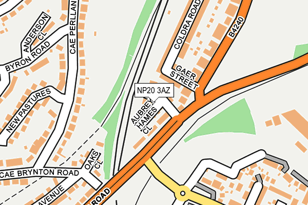 NP20 3AZ map - OS OpenMap – Local (Ordnance Survey)