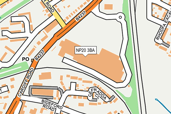 NP20 3BA map - OS OpenMap – Local (Ordnance Survey)