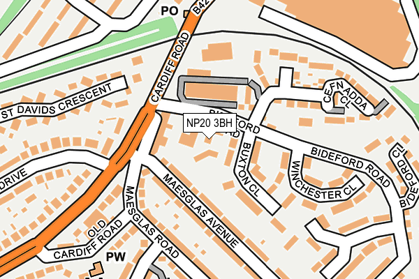 NP20 3BH map - OS OpenMap – Local (Ordnance Survey)