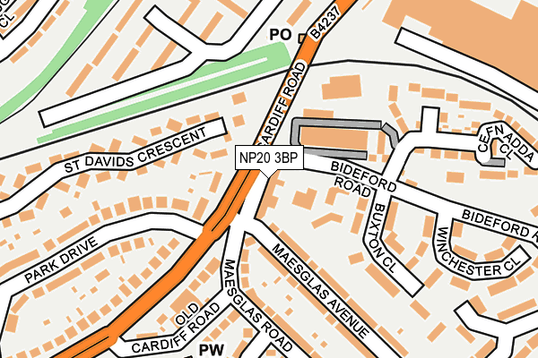 NP20 3BP map - OS OpenMap – Local (Ordnance Survey)
