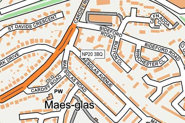 NP20 3BQ map - OS OpenMap – Local (Ordnance Survey)