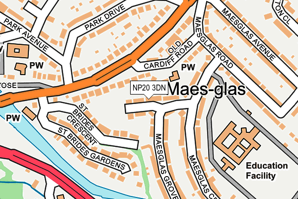 NP20 3DN map - OS OpenMap – Local (Ordnance Survey)
