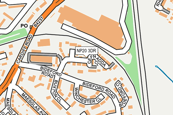 NP20 3DR map - OS OpenMap – Local (Ordnance Survey)