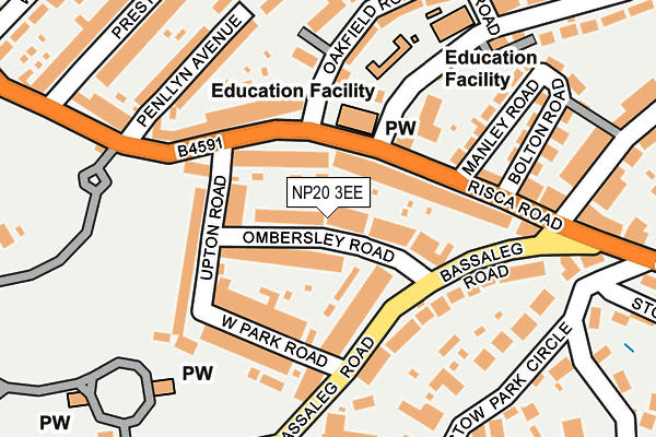 NP20 3EE map - OS OpenMap – Local (Ordnance Survey)