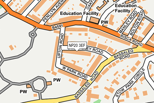 NP20 3EF map - OS OpenMap – Local (Ordnance Survey)