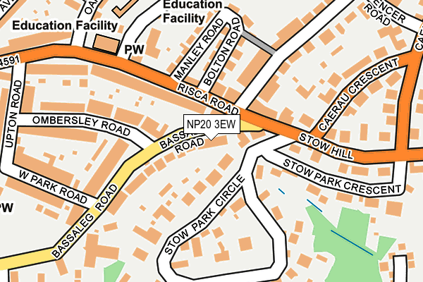 NP20 3EW map - OS OpenMap – Local (Ordnance Survey)