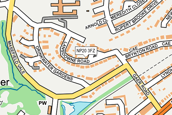 NP20 3FZ map - OS OpenMap – Local (Ordnance Survey)