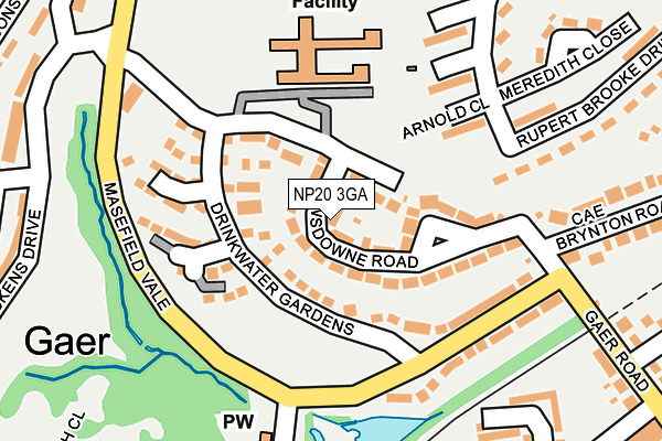 NP20 3GA map - OS OpenMap – Local (Ordnance Survey)