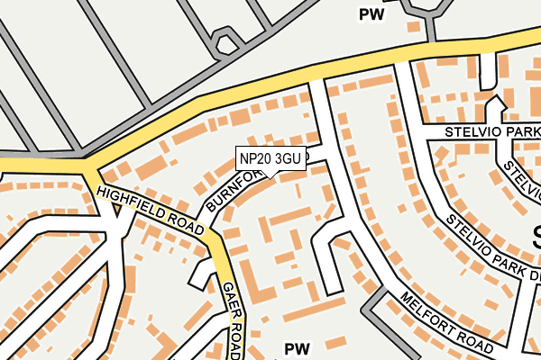 NP20 3GU map - OS OpenMap – Local (Ordnance Survey)
