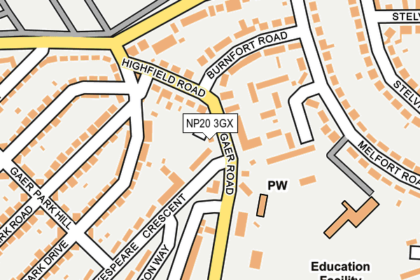 NP20 3GX map - OS OpenMap – Local (Ordnance Survey)