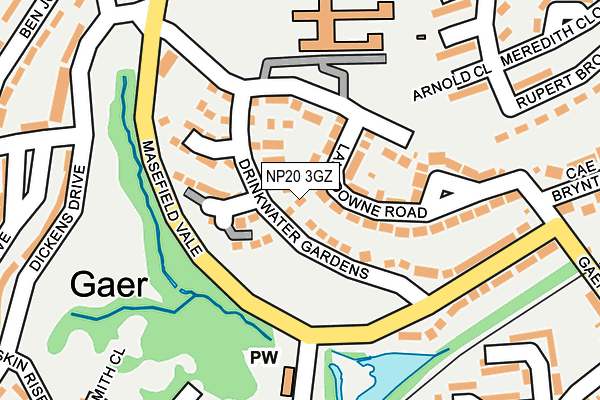 NP20 3GZ map - OS OpenMap – Local (Ordnance Survey)