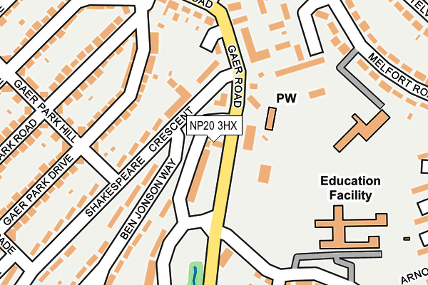 NP20 3HX map - OS OpenMap – Local (Ordnance Survey)