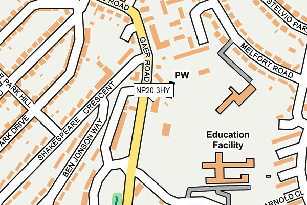 NP20 3HY map - OS OpenMap – Local (Ordnance Survey)