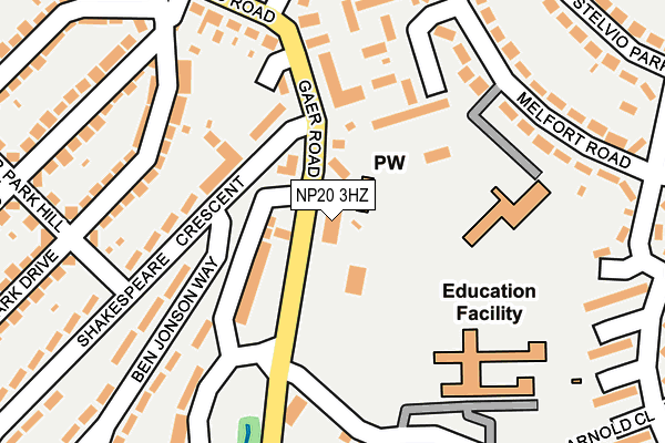 NP20 3HZ map - OS OpenMap – Local (Ordnance Survey)