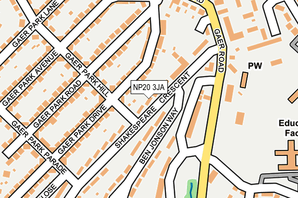 NP20 3JA map - OS OpenMap – Local (Ordnance Survey)