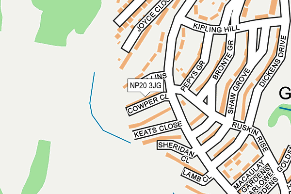 NP20 3JG map - OS OpenMap – Local (Ordnance Survey)