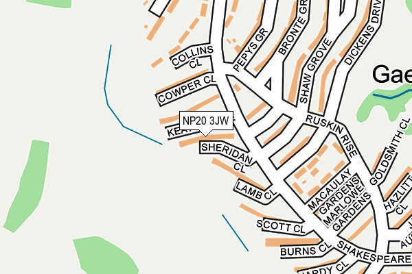 NP20 3JW map - OS OpenMap – Local (Ordnance Survey)