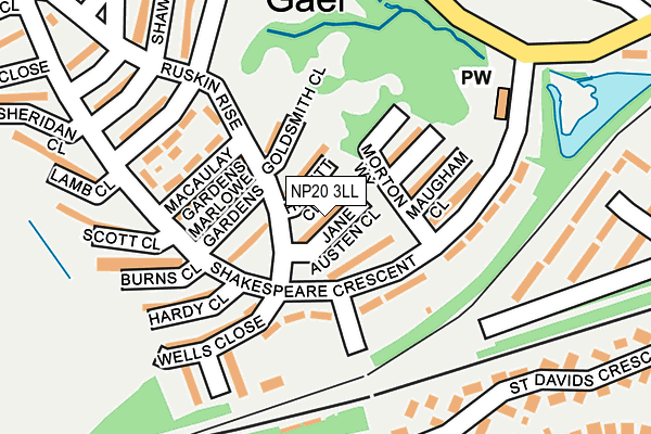 NP20 3LL map - OS OpenMap – Local (Ordnance Survey)