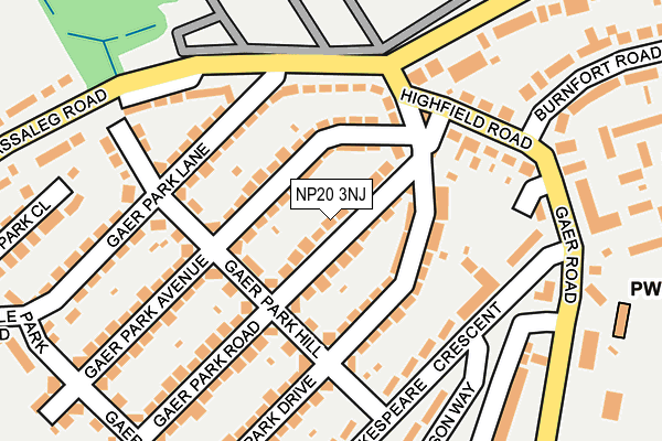 NP20 3NJ map - OS OpenMap – Local (Ordnance Survey)