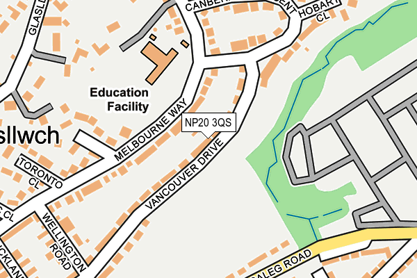 NP20 3QS map - OS OpenMap – Local (Ordnance Survey)