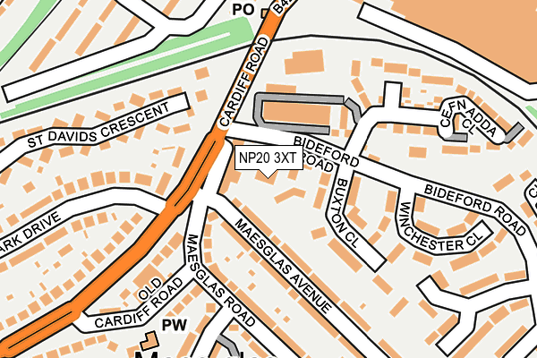 NP20 3XT map - OS OpenMap – Local (Ordnance Survey)