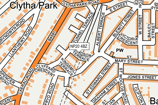 NP20 4BZ map - OS OpenMap – Local (Ordnance Survey)