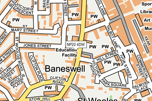 NP20 4DW map - OS OpenMap – Local (Ordnance Survey)