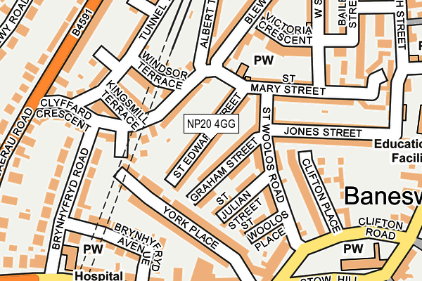 NP20 4GG map - OS OpenMap – Local (Ordnance Survey)