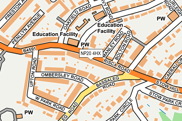 NP20 4HX map - OS OpenMap – Local (Ordnance Survey)