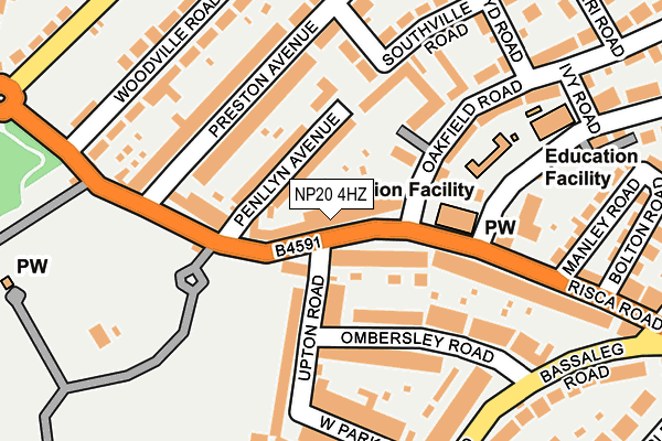 NP20 4HZ map - OS OpenMap – Local (Ordnance Survey)